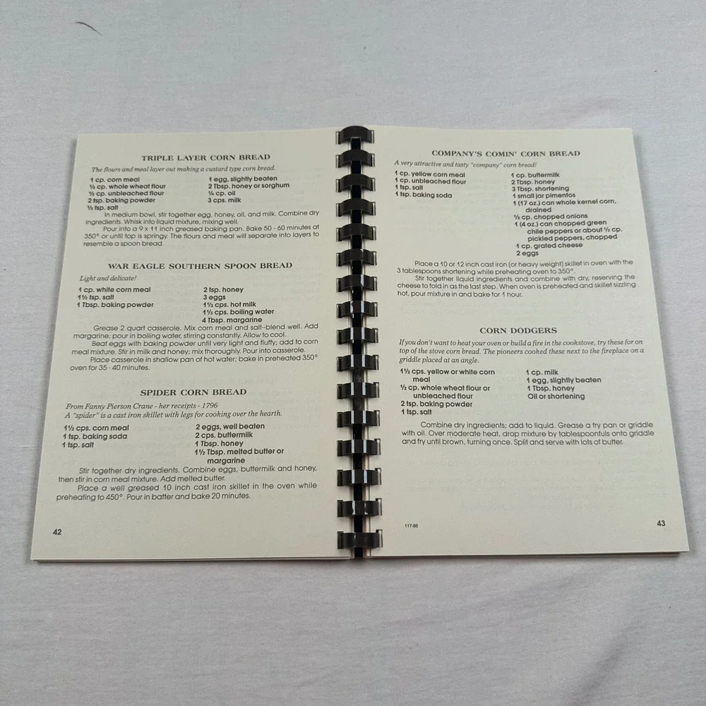 Vintage 86 War Eagle Mill Whole Grain Honey Cookbook Spiral Bound Unique Recipes